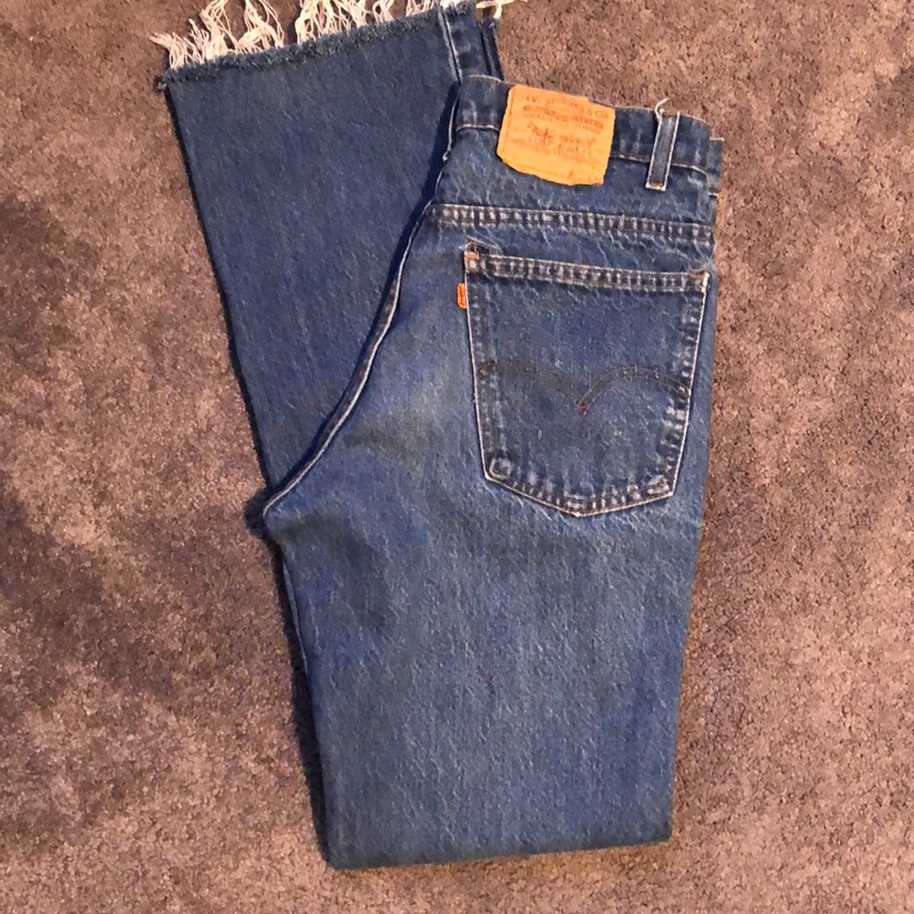 Levi’s vintage orange tab jeans